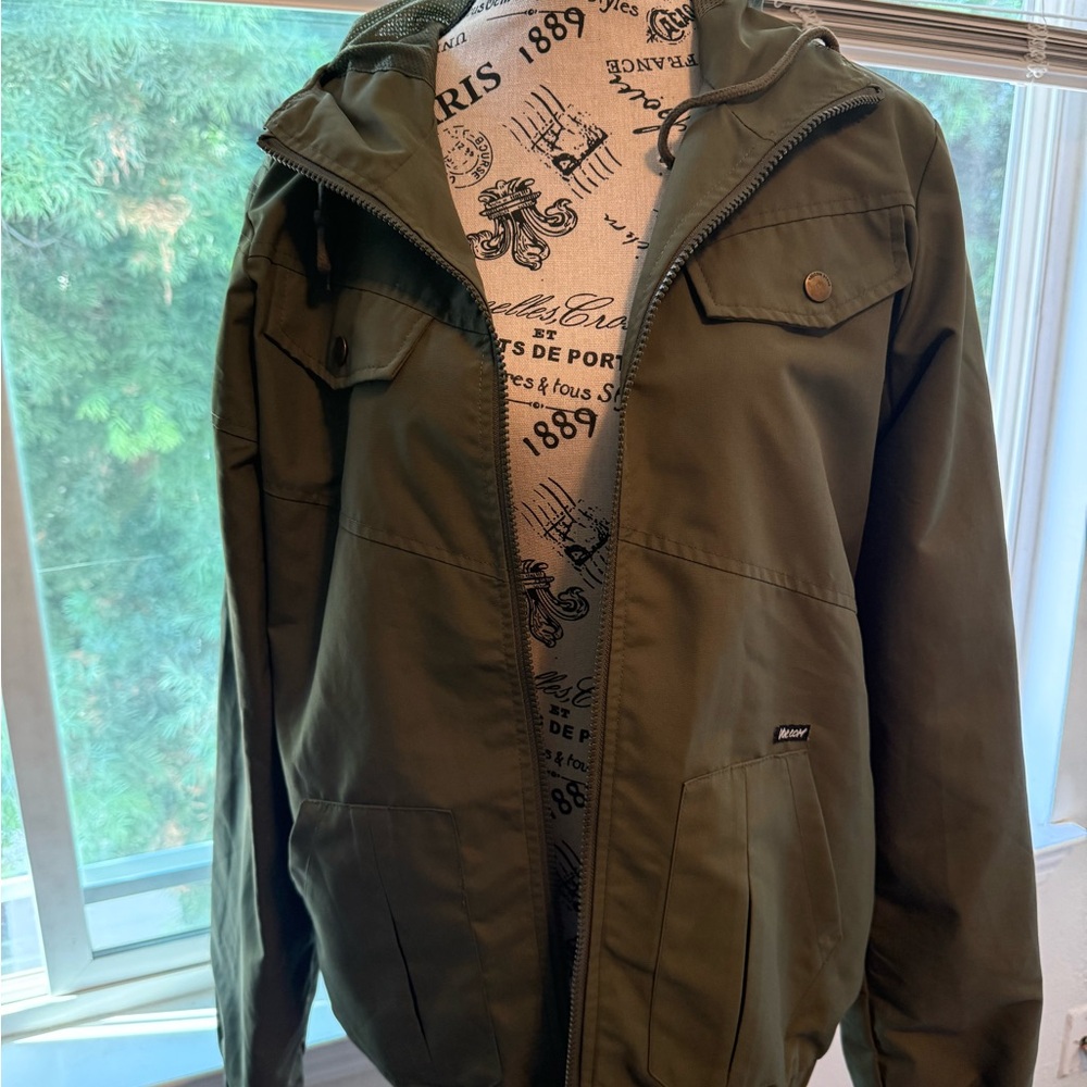 Volcom Women’s Military Green Windbreaker Jacket – Size Large